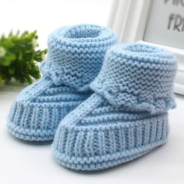 Male and Female Babies Handmade Knitted Wool Soft Bottom