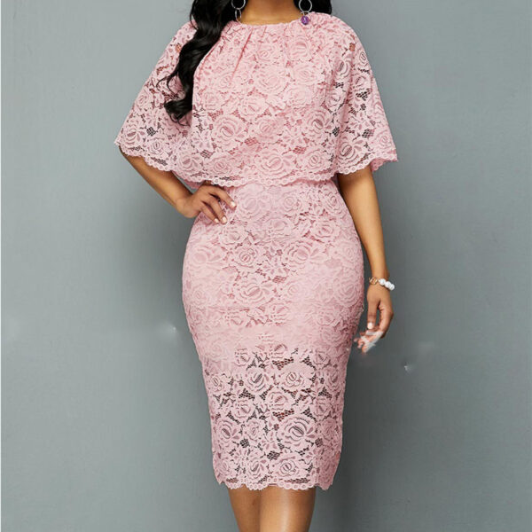 MD African Lace Dresses for Women Fashion Africa Sexy Wedding Outfit