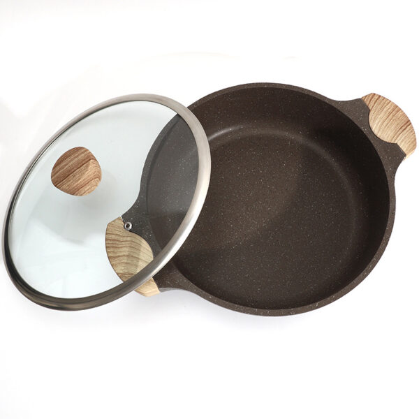 Medical Stone Non-stick Pan Mandarin Duck Hot Pot Thickened Glass Cover Medical Stone Non-stick Pan Mandarin Duck Hot Pot Thickened Glass Cover