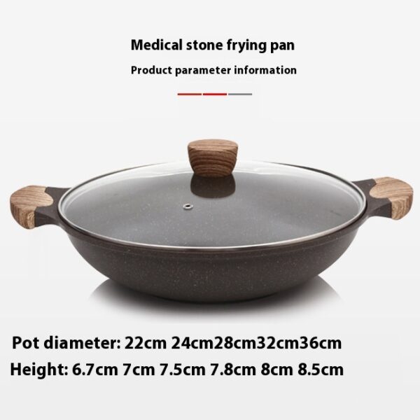 Medical Stone Non-stick Pan Mandarin Duck Hot Pot Thickened Glass Cover Medical Stone Non-stick Pan Mandarin Duck Hot Pot Thickened Glass Cover