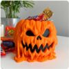 Melting Halloween Pumpkin Candy Bowl with Lid Reusable Dish Spooky Food