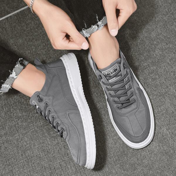 Men Sneakers Lace-up Letter Print Platform Canvas Shoes Sports Men Sneakers Lace-up Letter Print Platform Canvas Shoes Sports