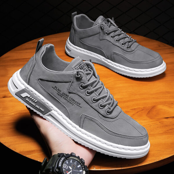 Men Sneakers Lace-up Letter Print Platform Canvas Shoes Sports Men Sneakers Lace-up Letter Print Platform Canvas Shoes Sports