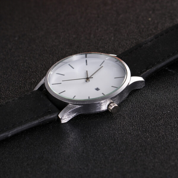 Men Watch Fashion Business Large Dial for Men's Matte Belt Simple