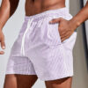 Men's 3D Striped Print Shorts Summer Casual Lightweight Beach Pants Men's 3D Striped Print Shorts Summer Casual Lightweight Beach Pants