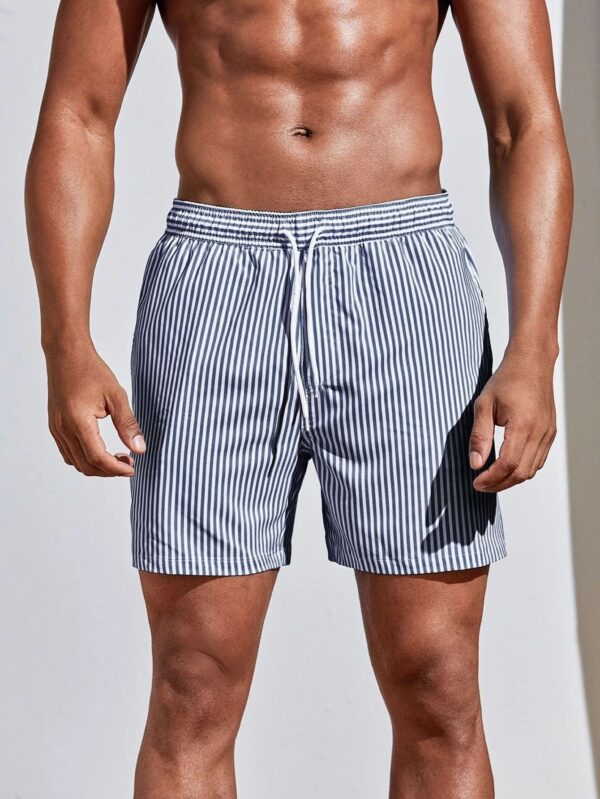 Men's 3D Striped Print Shorts Summer Casual Lightweight Beach Pants Men's 3D Striped Print Shorts Summer Casual Lightweight Beach Pants