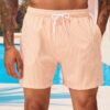 Men's 3D Striped Print Shorts Summer Casual Lightweight Beach Pants Men's 3D Striped Print Shorts Summer Casual Lightweight Beach Pants