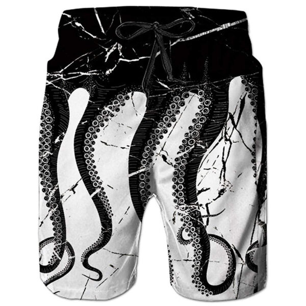 Men's Beach Pants Casual Shorts Octopus Plus Size Sweatpants