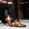 Men's Closed Toe Sandals Summer Adjustable Slides Slippers Fashion