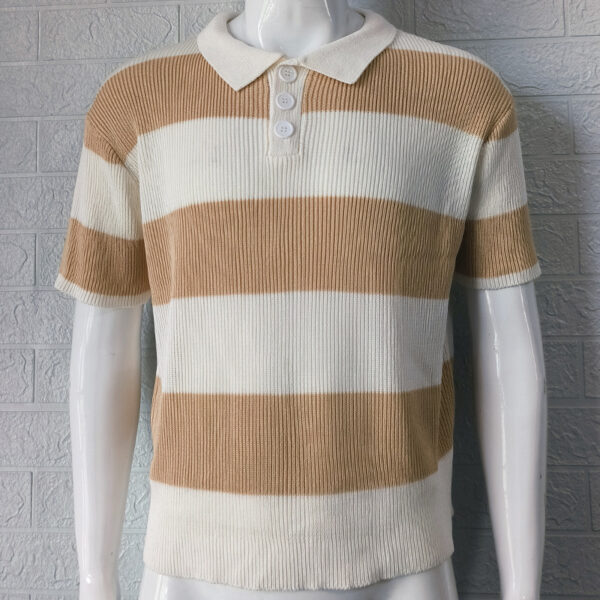 Mens Clothing Summer Fashion Lapel Sweater Short Sleeve Men Wears