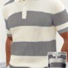Mens Clothing Summer Fashion Lapel Sweater Short Sleeve Men Wears