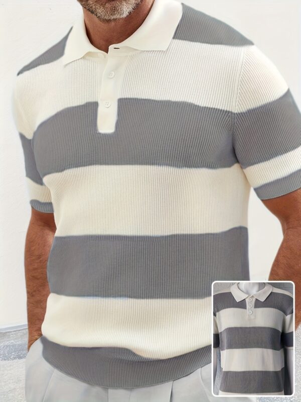 Mens Clothing Summer Fashion Lapel Sweater Short Sleeve Men Wears