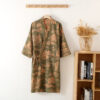 Men's Cotton Gauze Kimono Long Dress Bathrobe Men's Cotton Gauze Kimono Long Dress Bathrobe