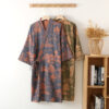 Men's Cotton Gauze Kimono Long Dress Bathrobe Men's Cotton Gauze Kimono Long Dress Bathrobe