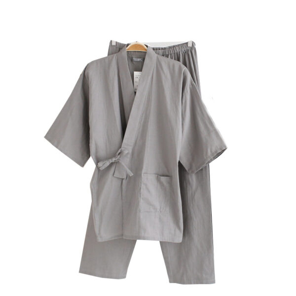 Men's Kimono Pajamas Cotton Double Gauze Loose Pajamas Men's Kimono Pajamas Cotton Double Gauze Loose Pajamas