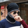 Men's Knitted Wool Hat Casual Warm Bib Men's Knitted Wool Hat Casual Warm Bib