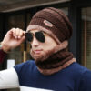 Men's Knitted Wool Hat Casual Warm Bib Men's Knitted Wool Hat Casual Warm Bib