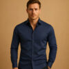 Men's Shirt Business Button Down Summer Solid Color Long Sleeve Lapel Men's Shirt Business Button Down Summer Solid Color Long Sleeve Lapel