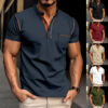 Men's Short Sleeve Polo Shirt Henry T-shirts - Casual Summer Quick Dry Men's Short Sleeve Polo Shirt Henry T-shirts - Casual Summer Quick Dry