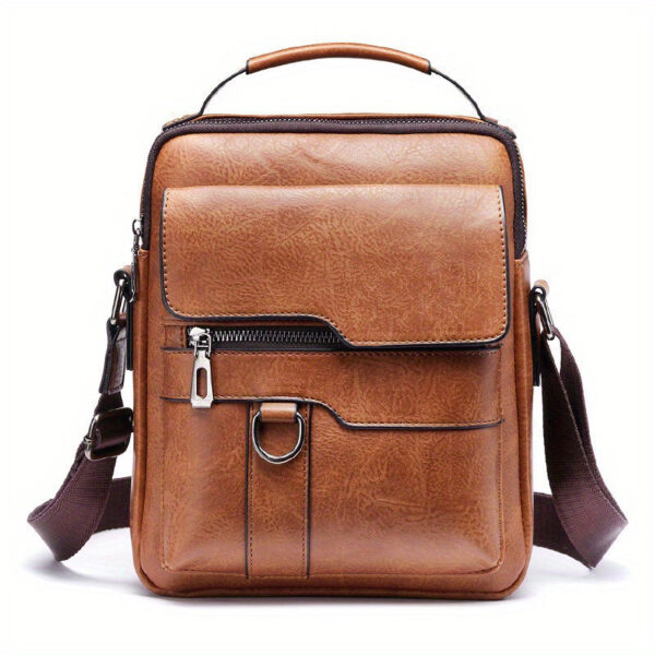 Men's Shoulder Bag Crossbody for Men Messenger Handbag PU Leather Purse