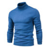 Men's Solid Color Slim Pullover Turtleneck Sweater Winter Casual Tops