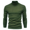 Men's Solid Color Slim Pullover Turtleneck Sweater Winter Casual Tops
