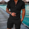 Men's Summer Short Sleeve Shorts Casual Suit Men's Summer Short Sleeve Shorts Casual Suit