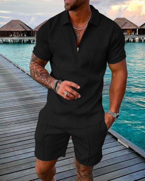Men's Summer Short Sleeve Shorts Casual Suit Men's Summer Short Sleeve Shorts Casual Suit