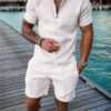 Men's Summer Short Sleeve Shorts Casual Suit Men's Summer Short Sleeve Shorts Casual Suit