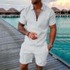 Men's Summer Short Sleeve Shorts Casual Suit Men's Summer Short Sleeve Shorts Casual Suit