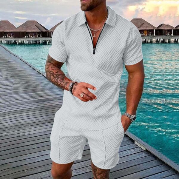 Men's Summer Short Sleeve Shorts Casual Suit Men's Summer Short Sleeve Shorts Casual Suit