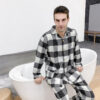 Men's Warm Cloth Flannel Pajama Suit Men's Warm Cloth Flannel Pajama Suit