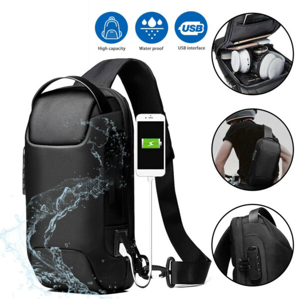 Men's Waterproof Oxford Multifunction Crossbody Bags Anti-theft Men's Waterproof Oxford Multifunction Crossbody Bags Anti-theft