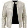 Men's Zip-up Cardigan PU Leather Jacket Fashion Pockets Stand Collar Men's Zip-up Cardigan PU Leather Jacket Fashion Pockets Stand Collar