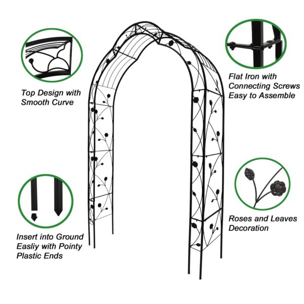 Metal Garden Arch Assemble Freely with 8 Styles Arbor Trellis Climbing Metal Garden Arch Assemble Freely with 8 Styles Arbor Trellis Climbing
