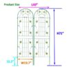 Metal Garden Trellis for Climbing Plants Outdoor Flower Stand - Green Metal Garden Trellis for Climbing Plants Outdoor Flower Stand - Green