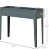 Metal Raised Garden Bed Planter Box 40 X 12 X 32 Dark Grey Durable Metal Raised Garden Bed Planter Box 40 X 12 X 32 Dark Grey Durable