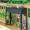 Metal Raised Garden Bed Planter Box 40 X 12 X 32 Dark Grey Durable Metal Raised Garden Bed Planter Box 40 X 12 X 32 Dark Grey Durable