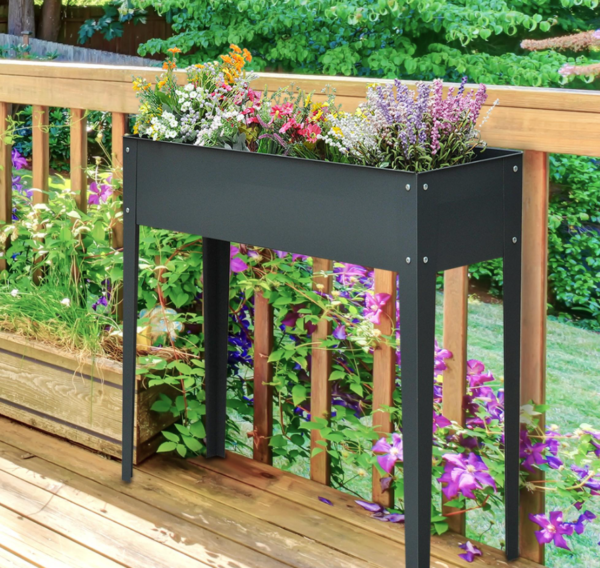 Metal Raised Garden Bed Planter Box 40 X 12 X 32 Dark Grey Durable Metal Raised Garden Bed Planter Box 40 X 12 X 32 Dark Grey Durable