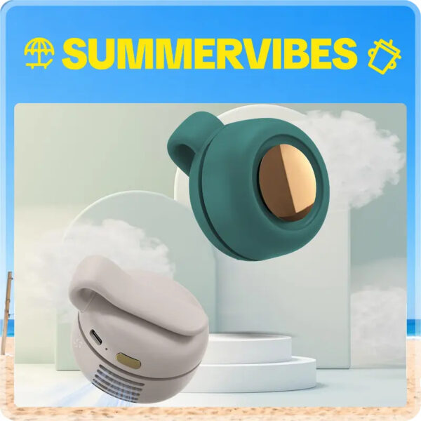 Mini Clip Fan Hanging Waist Neck Girl Electric Air Cooling 900mah USB