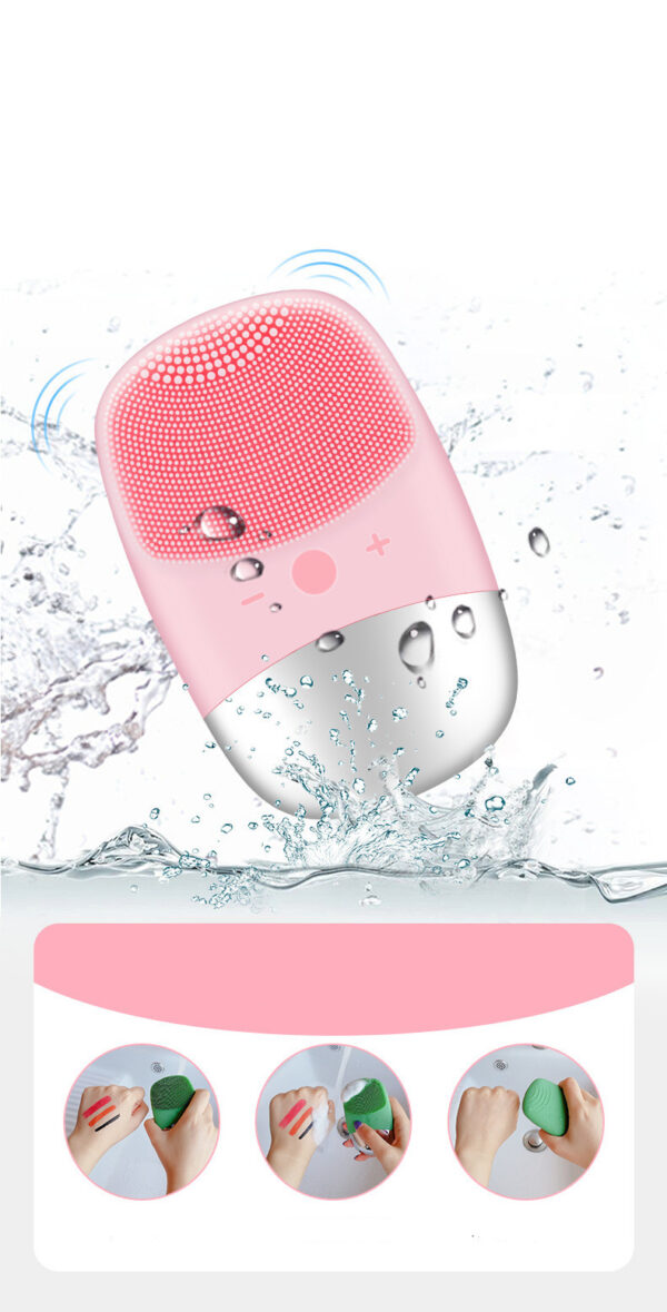 Mini Silicone Electric Face Cleansing Brush Facial Cleanser Skin