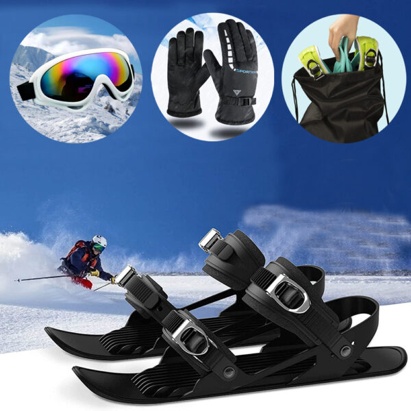 Mini Ski Skates Portable Short Skiboard Adjustable Shoes for Snow Mini Ski Skates Portable Short Skiboard Adjustable Shoes for Snow