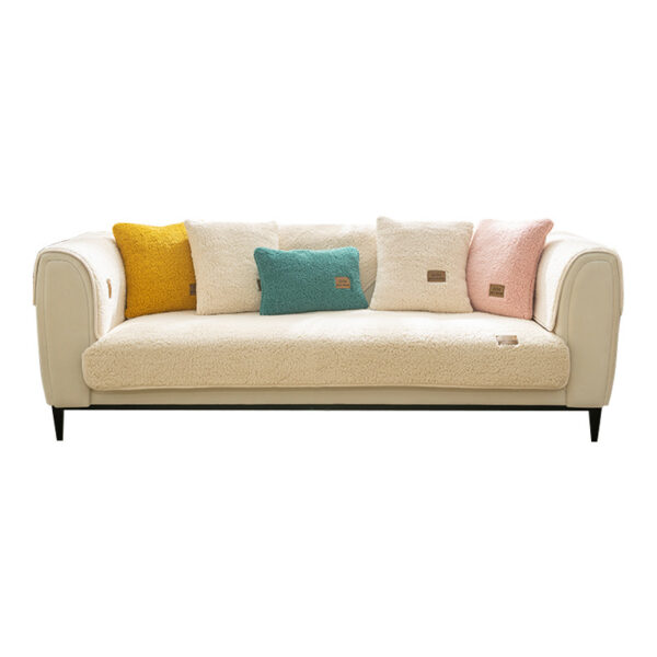 Modern Solid Color Winter Lamb Wool Sofa Towel Thicken Plush Soft Modern Solid Color Winter Lamb Wool Sofa Towel Thicken Plush Soft