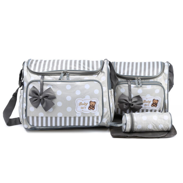Mommy Bag Four-piece Bowknot Outing One-shoulder Multifunctional Mommy Bag Four-piece Bowknot Outing One-shoulder Multifunctional