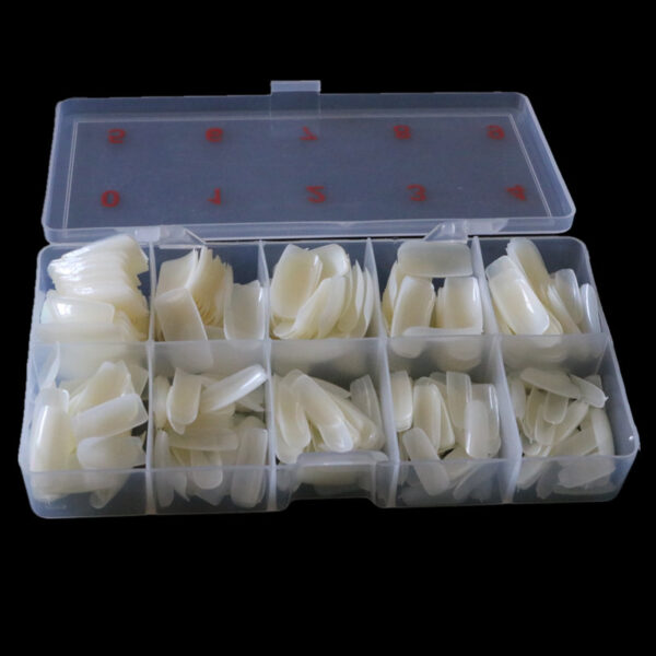 Nail Art 500 Piece Box Armor Pieces Transparent Fully Pasted Half Fake