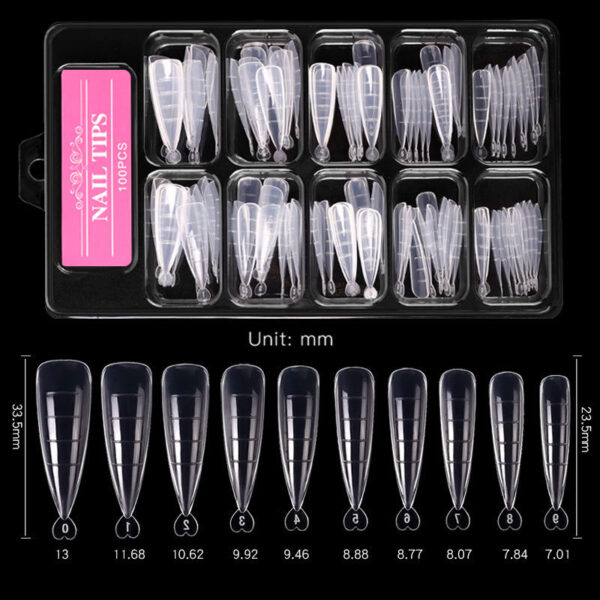 Nail Art Sheets Ultra-thin Non-marking Water Drop Pointed Ballet Coffin
