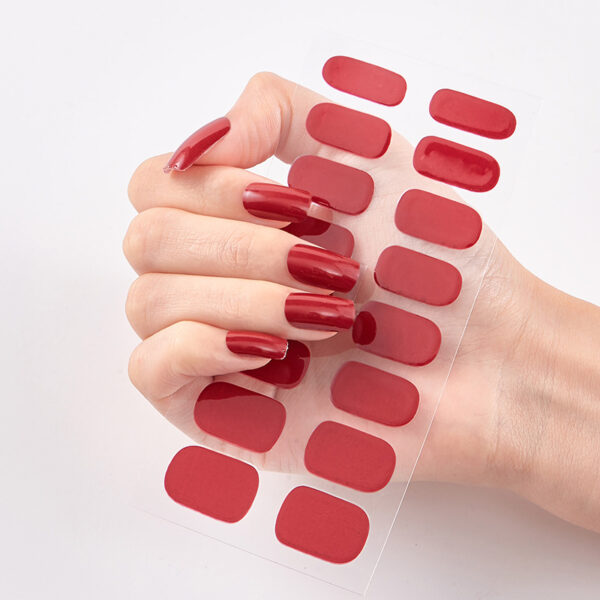 Nailart Sticker Pure Solid Color Self Adhesive Nail Set Accesoires