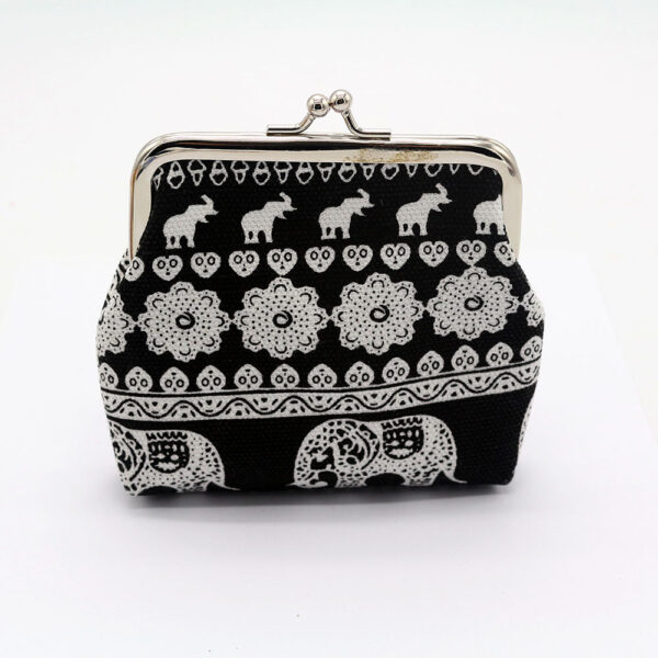 National Wind Zero Wallet Canvas Stamp Coin Package for Lady Elephant National Wind Zero Wallet Canvas Stamp Coin Package for Lady Elephant