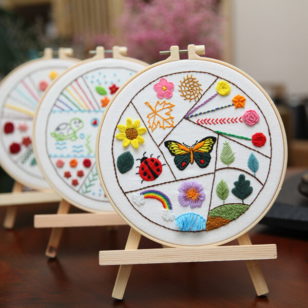 Needle Practice Flower and Animal Cross Three-piece Set Needle Practice Flower and Animal Cross Three-piece Set