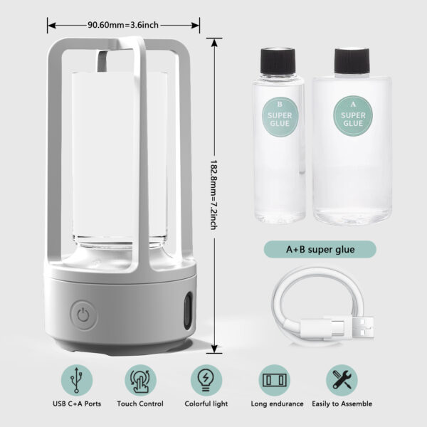No Accessories 2 in 1 DIY Audio Crystal Light and Bluetooth-compatible